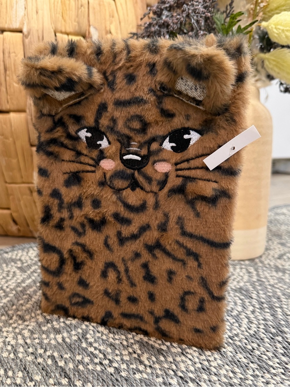 New Leopard Animal Print Plush Journal Faux Fur Journal Cat/Leopard